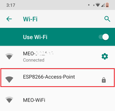 Connexion AP du point d'accès du serveur ESP8266