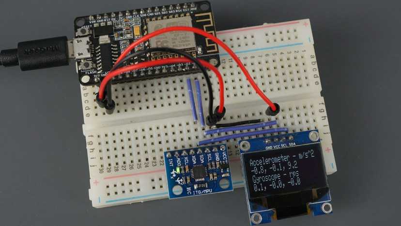 Accéléromètre et gyroscope NodeMCU MPU-6050 ESP8266 (Arduino) 2 ESP8266 NodeMCU MPU-6050 Module Accéléromètre Gyroscope Capteur de Température Arduino