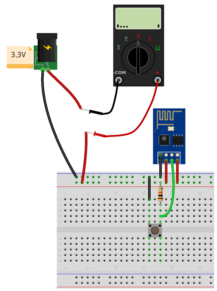 Veille profonde ESP8266 avec Arduino IDE (NodeMCU) 12 Mesurer le courant en mode veille profonde ESP8266