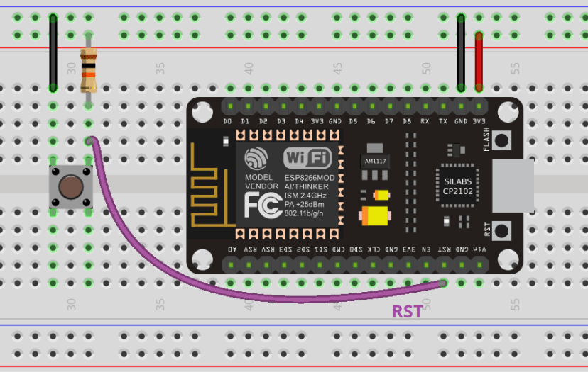 Veille profonde ESP8266 avec Arduino IDE (NodeMCU) 10 Schéma du circuit de réveil externe ESP8266 NodeMCU