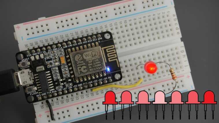 ESP8266 NodeMCU PWM avec Arduino IDE - Dim LED (sortie analogique) 1 ESP8266 NodeMCU PWM avec Arduino IDE - Dim LED (sortie analogique)