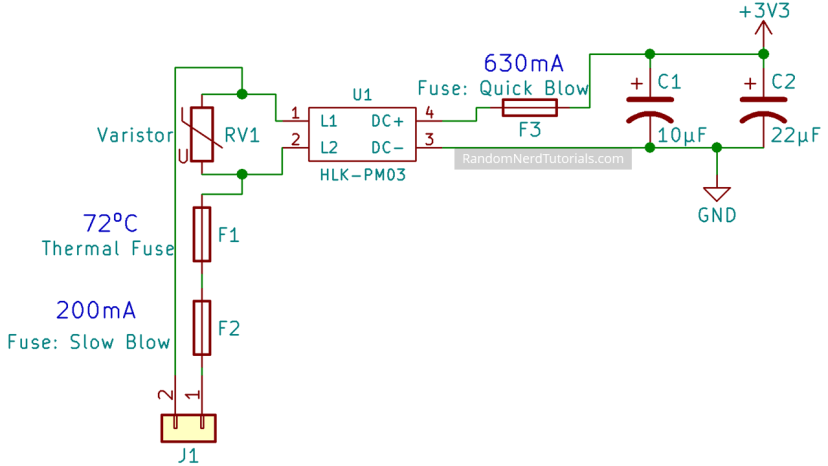 1644346808 712 Alimentation ESP8266 avec convertisseur HLK PM03