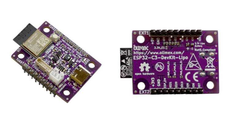 Olimex ESP32-C3-DevKit-Lipo est une petite carte RISC-V avec WiFi 4, Bluetooth 5.0 et un chargeur de batterie LiPo 1 Olimex ESP32-C3-DevKit-Lipo est une petite carte RISC-V avec WiFi 4, Bluetooth 5.0 et un chargeur de batterie LiPo