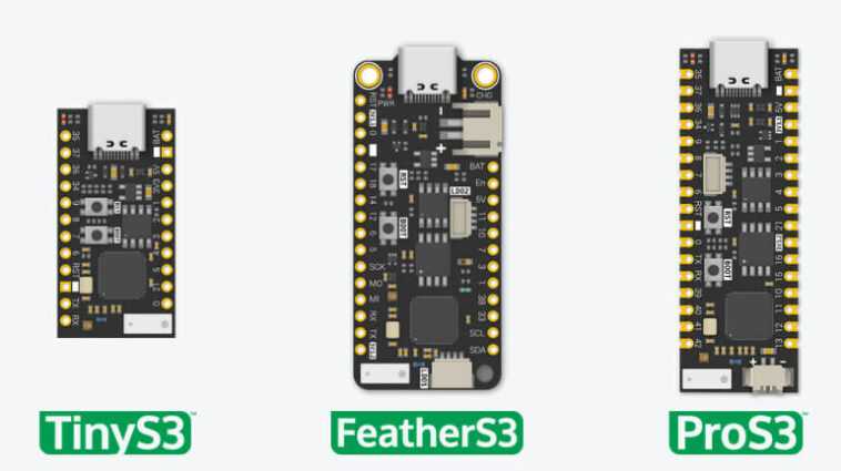Les cartes Maker TinyS3, FeatherS3 et ProS3 inattendues sont dotées d'un microcontrôleur sans fil double cœur ESP32-S3 1 Les cartes Maker TinyS3, FeatherS3 et ProS3 inattendues sont dotées d'un microcontrôleur sans fil double cœur ESP32-S3