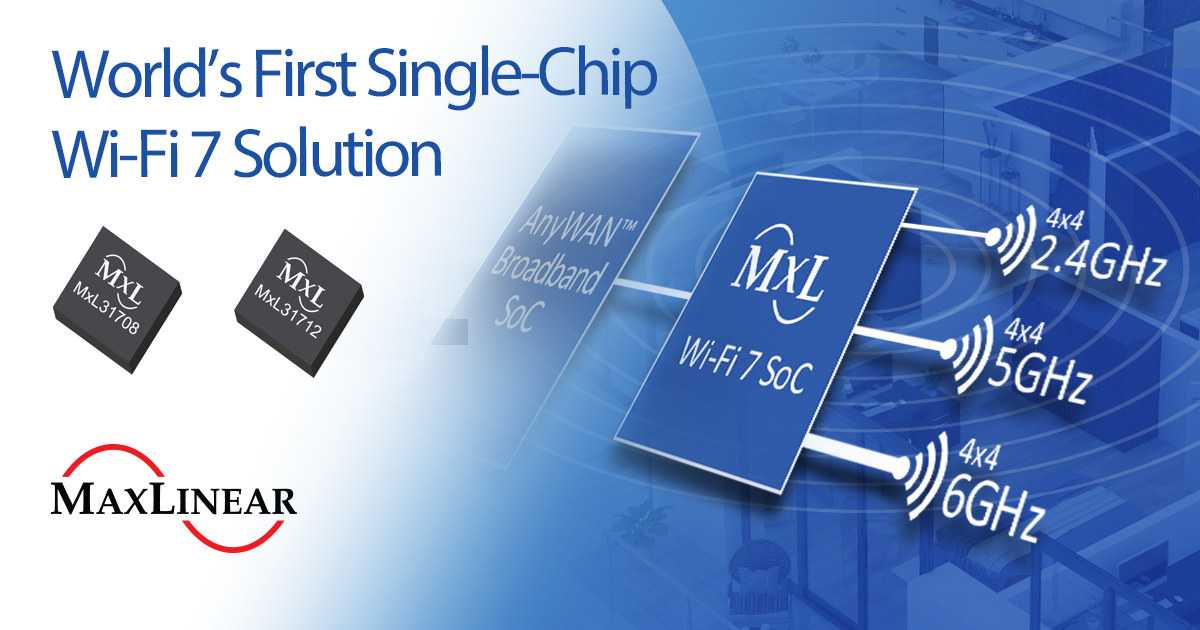 MaxLinear dévoile les puces Wi-Fi 7 MxL31712 et MxL31708 pour passerelles, routeurs et points d'accès
