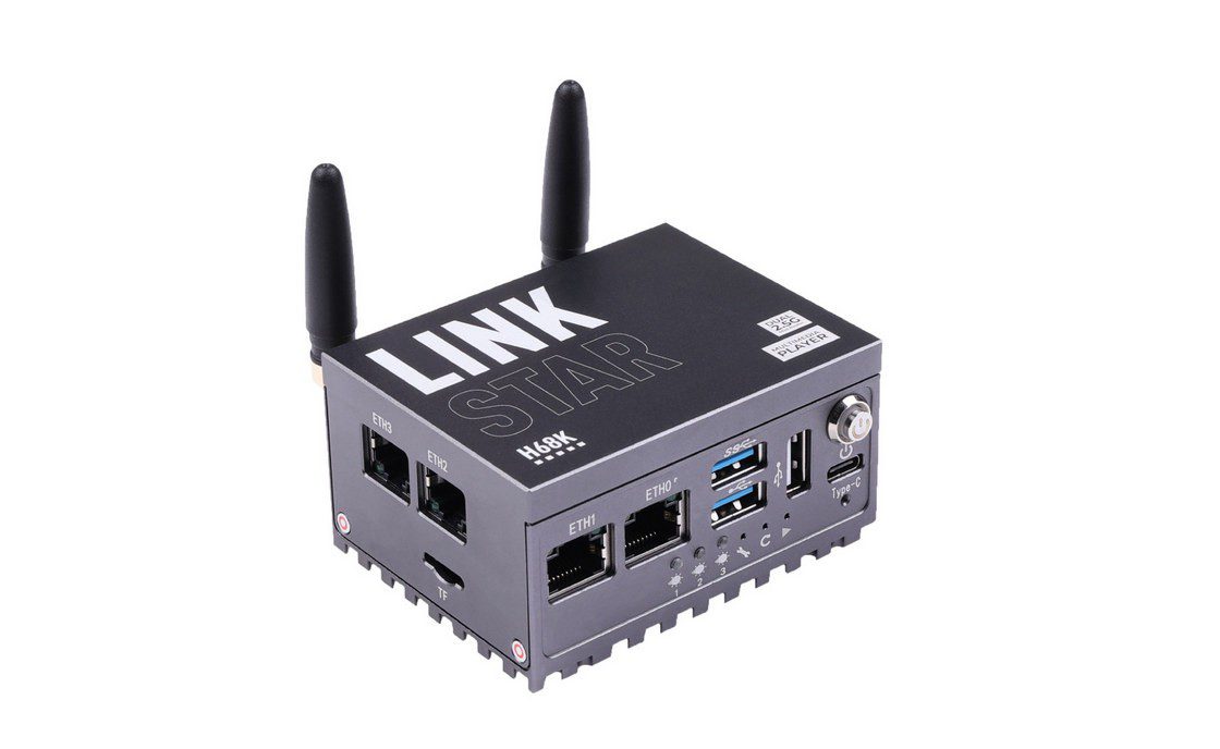 LinkStar H68K - Un routeur "multimédia" Rockchip RK3568 avec double 2,5 GbE, double Gigabit Ethernet, WiFi 6