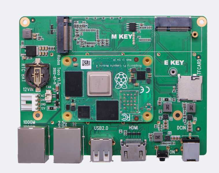Radxa Taco - Une carte porteuse Raspberry Pi CM4 conçue pour NAS avec 5 ports SATA 1 Radxa Taco - Une carte porteuse Raspberry Pi CM4 conçue pour NAS avec 5 ports SATA