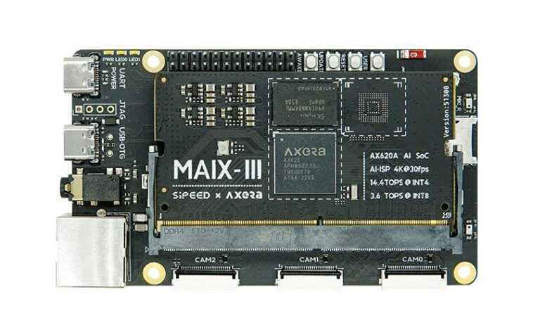 Le kit de développement Sipeed Maix-III comprend le SoC AXERA AX620A pour les applications de vision IA 1 Le kit de développement Sipeed Maix-III comprend le SoC AXERA AX620A pour les applications de vision IA