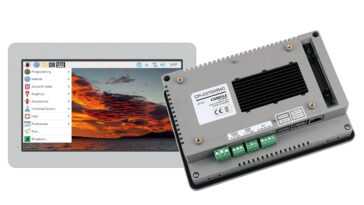 Le Panel PC industriel de 7 pouces basé sur Raspberry Pi CM4 prend une carte d'E/S avec des entrées et des sorties RS232, 12V-24V