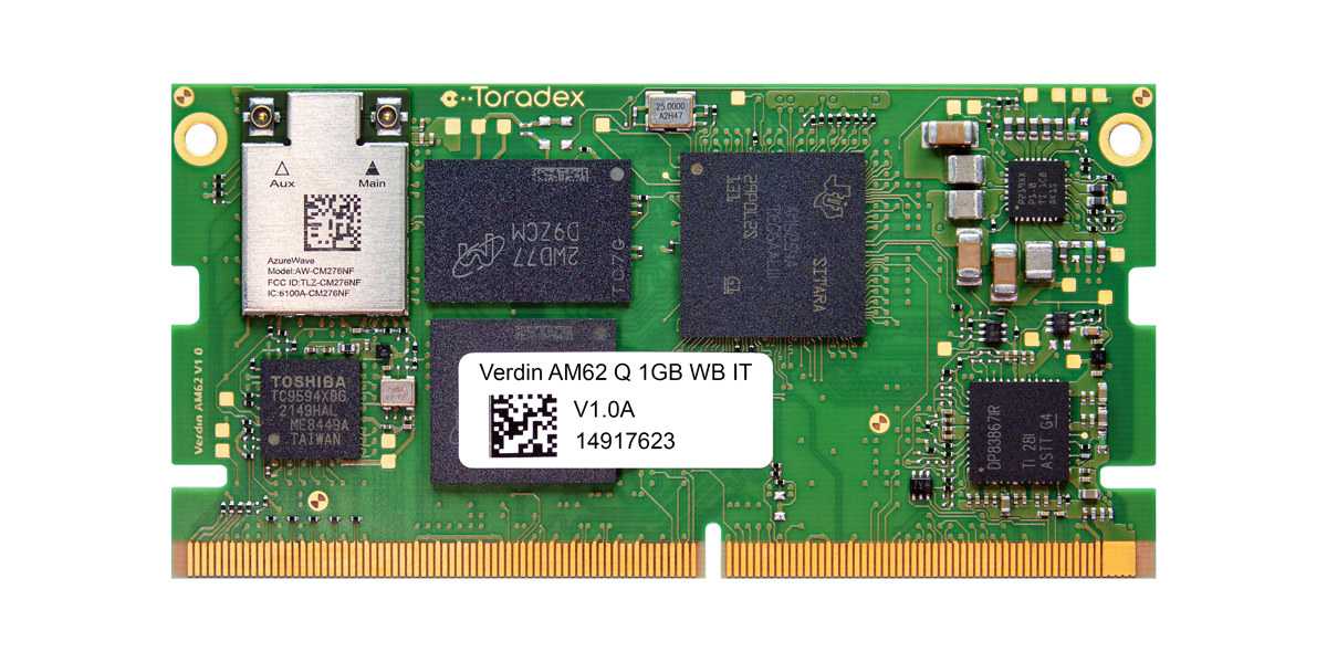 Toradex Verdin AM62 - Un SoM Sitara AM623/AM625 d'entrée de gamme pour l'industrie 4.0, les villes intelligentes, la santé...
