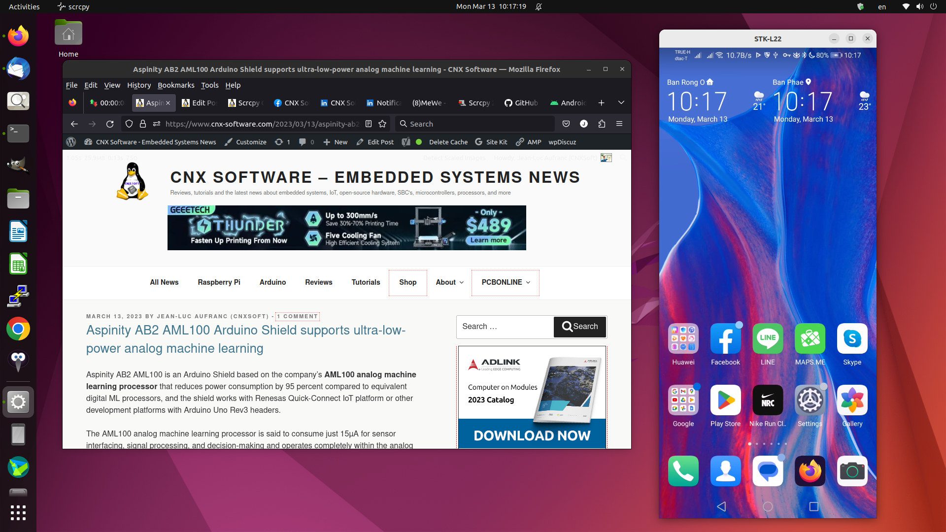 Utilitaire de mise en miroir et de contrôle d'écran Android Scrcpy 2.0 pour PC publié avec prise en charge du transfert audio