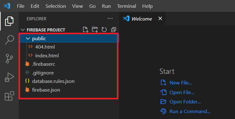 Fichiers de projet Firebase créés avec succès