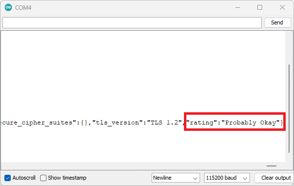 ESP8266 Exemple de moniteur série de démonstration HTTPS
