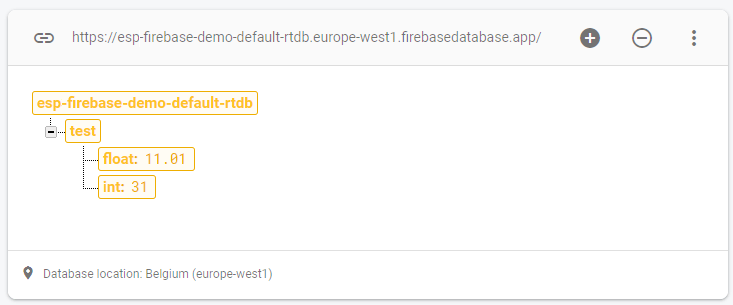 ESP8266 NodeMCU Stocker la valeur de la base de données firebase Démonstration