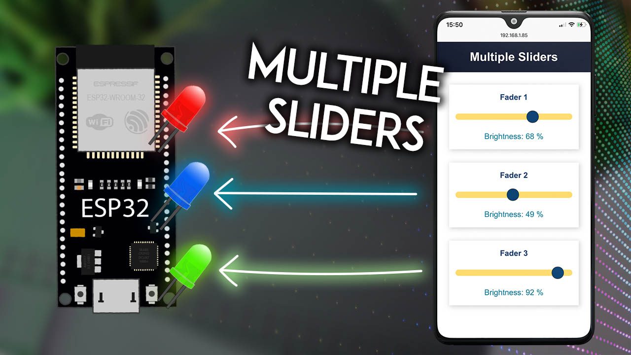 Serveur Web ESP32 (WebSocket) avec plusieurs curseurs PWM