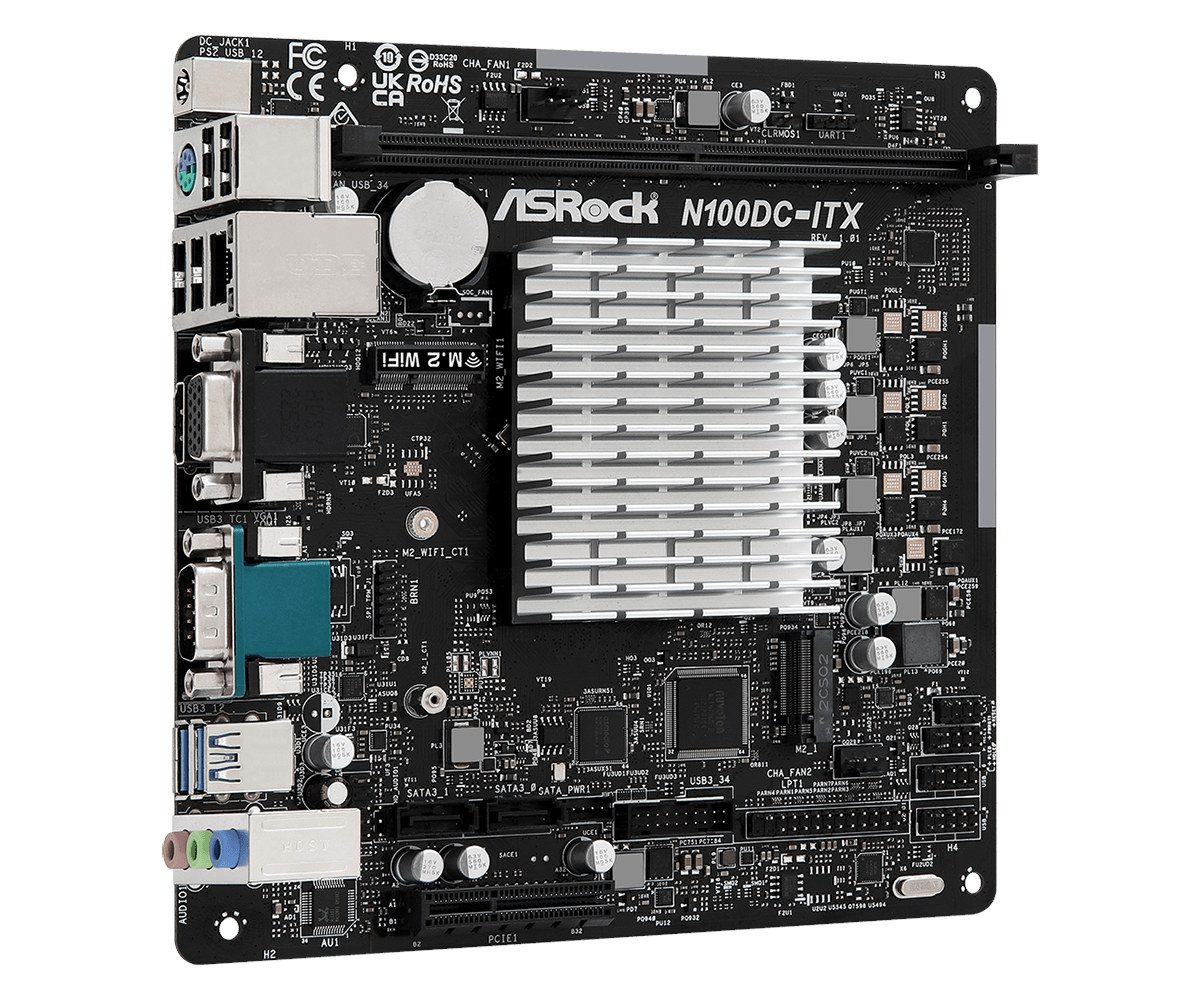 ASRock lance les cartes mères Intel Processor N100 avec connecteur ATX 24 broches ou prise DC-in