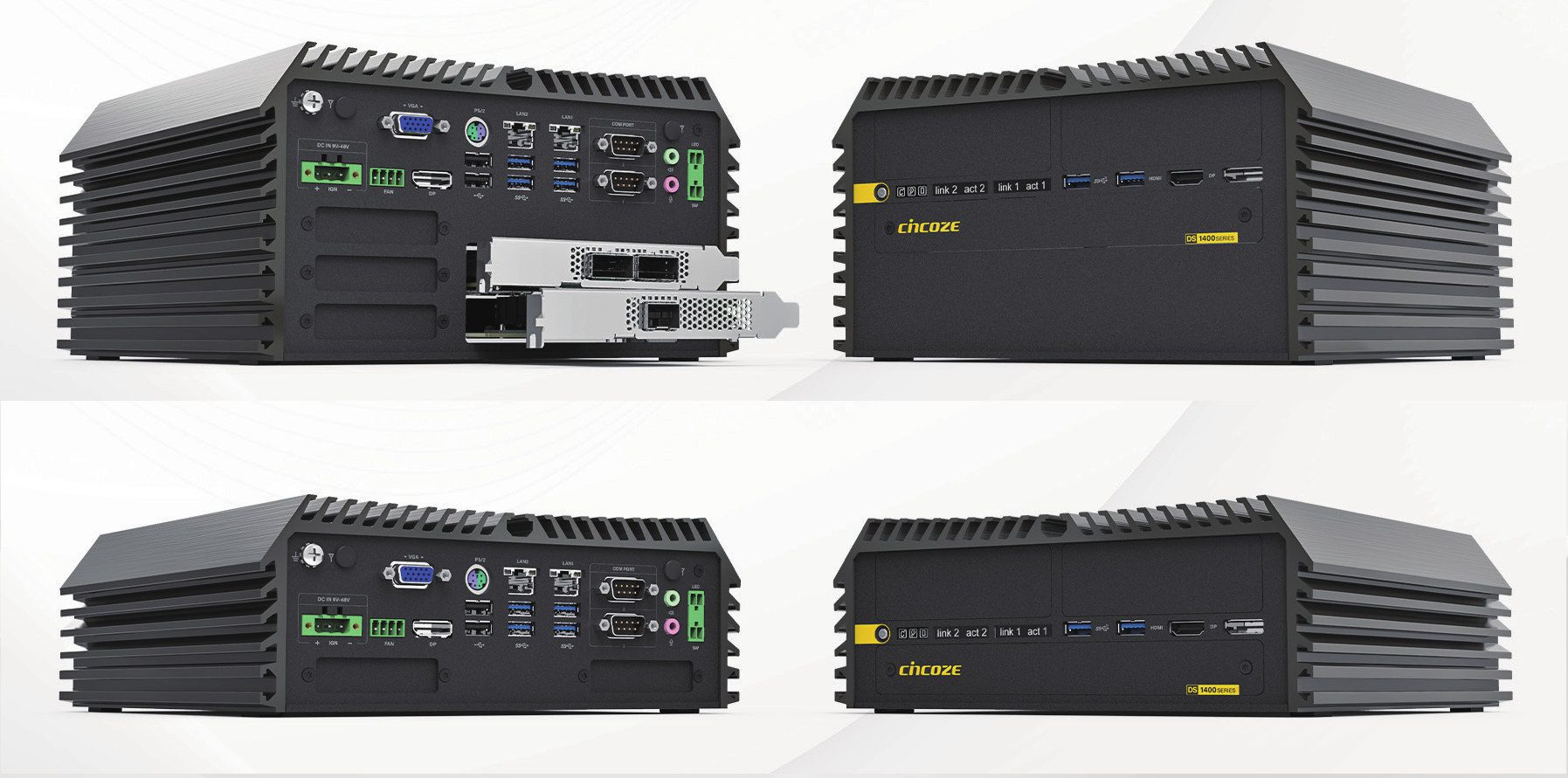 Les ordinateurs embarqués de la série Cincoze DS-1400 sont dotés de processeurs Alder Lake-S de 12e génération et de logements d'extension PCIe