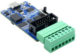 USB-C to UART, CAN Bus, RS485, and RS232 converter