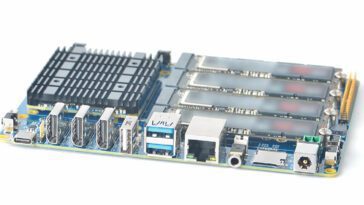 Le kit NAS FriendlyELEC CM3588 est livré avec quatre sockets M.2 Key-M 2280 PCIe Gen 3 x1