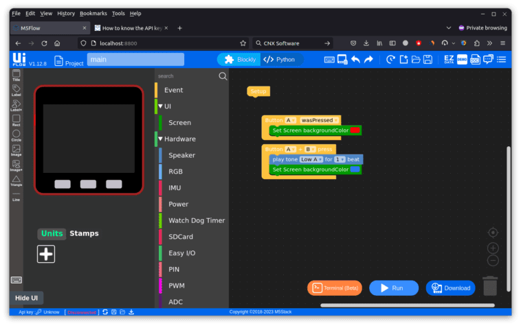 M5Stack publie des implémentations de serveur local de l'IDE Web de programmation visuelle UIFlow 1 M5Stack publie des implémentations de serveur local de l'IDE Web de programmation visuelle UIFlow