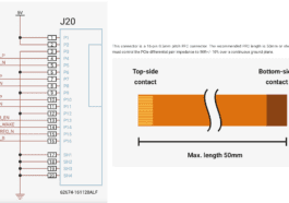Raspberry Pi 5 PCIe pinout and FFC cable
