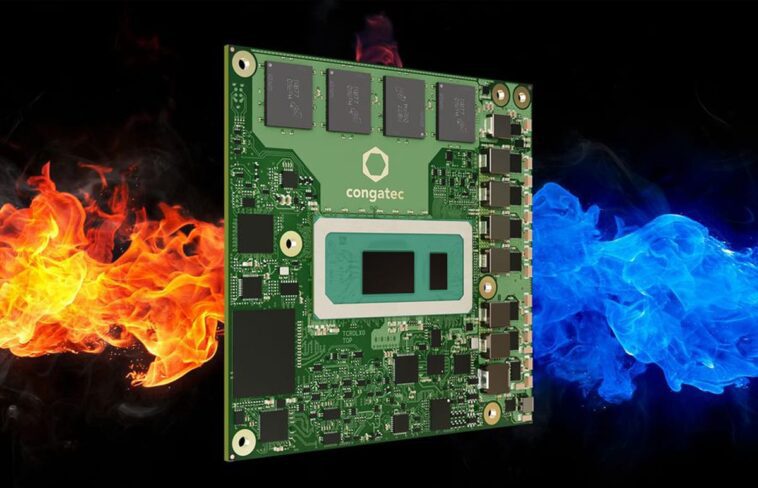 Congatec conga-TC675r - Un module COM Express Type 6 avec RAM soudée, processeur Intel Core de 13e génération 1 Congatec has recently announced Six new COM Express Type 6 Computer-on-Modules based on 13th Gen Intel Core(Raptor Lake) processors. The module comes with up to 14(6P+8E) cores and 20-thread, ultra-fast LPDDR5x memory, all within a total TDP of 45W.