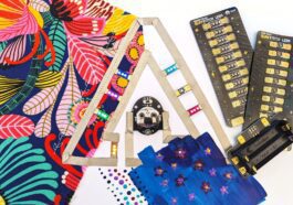 GlowStitch LEDs and battery holder