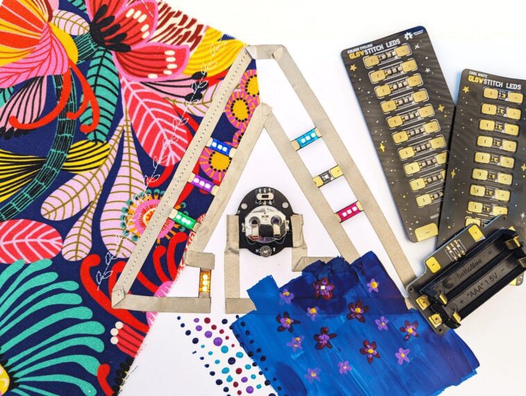 GlowStitch LED – Un panneau LED cousable à la machine pour ajouter des lumières aux wearables et aux objets artisanaux (Crowdfunding) 1 GlowStitch LEDs and battery holder