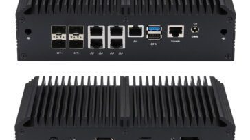 Le « mini PC » sans ventilateur Qotom Q20332G9-S10 comprend quatre ports 10 GbE et cinq ports 2,5 GbE