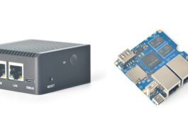 NanoPi R2S Plus double GbE SBC et routeur reçoivent 32 Go de flash, port de débogage USB-C, prise M.2 pour WiFi