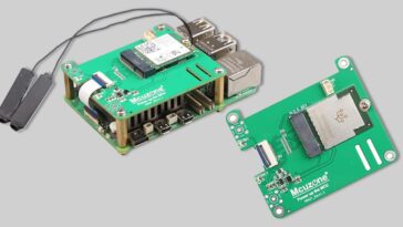 Mcuzone MPW7 M.2 E Key Wi Fi 7 HAT for RPi 5 with Google TPU Support