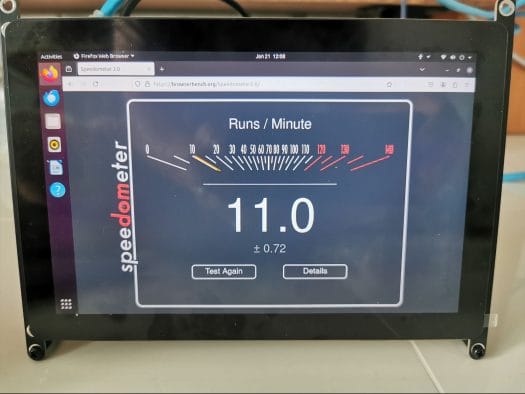 Compteur de vitesse ODROID-M1S 2.0 Benchmark Firefox Compteur de vitesse ODROID-M1S 2.0 Benchmark Firefox