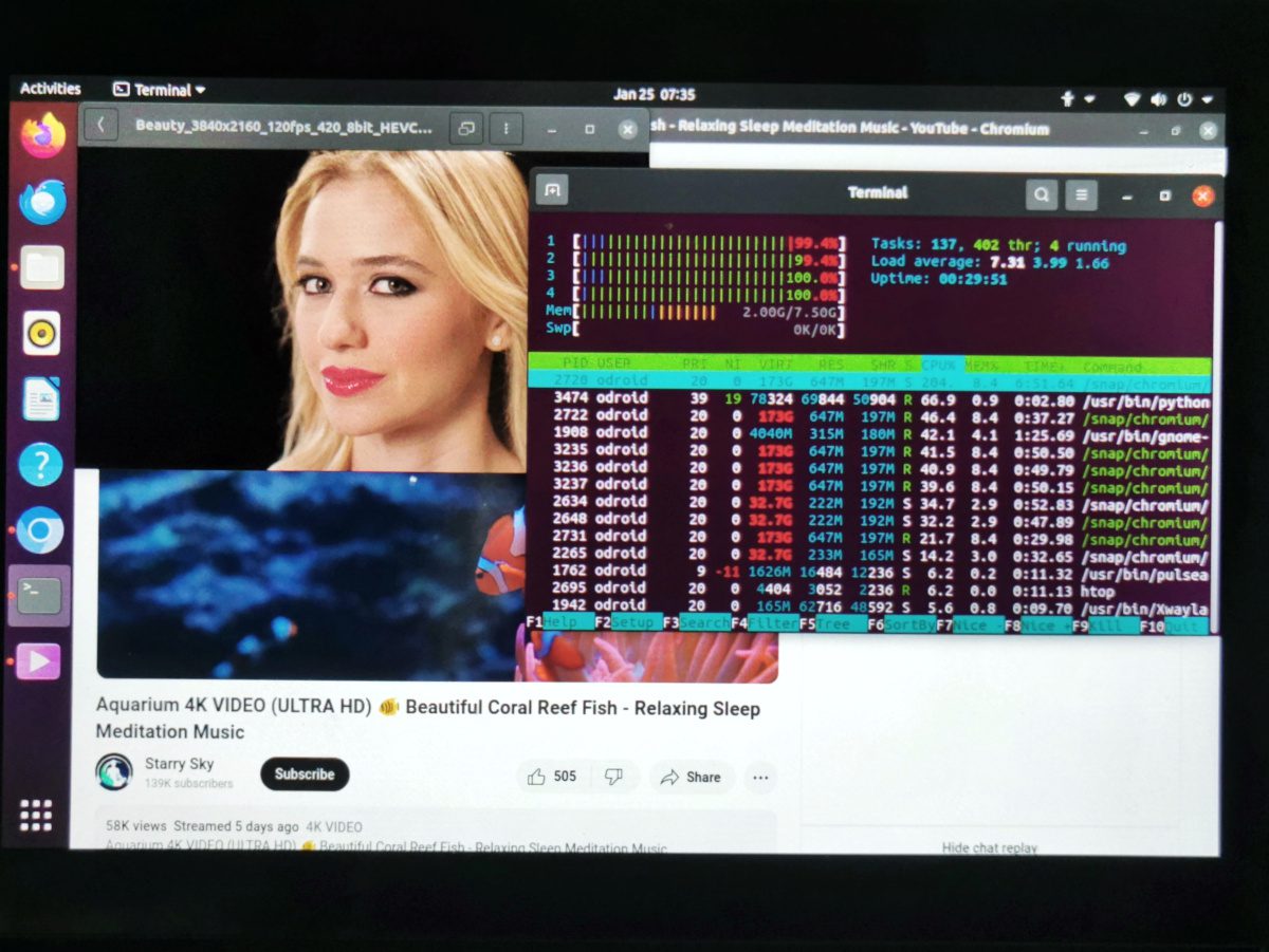 Revue ODROID-M1S - Partie 2 : benchmarks et tests de fonctionnalités Ubuntu 20.04