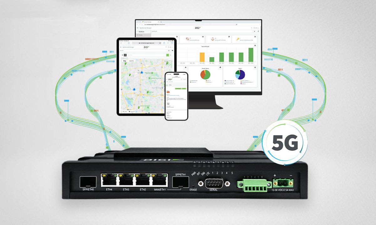 La passerelle cellulaire IoT industrielle Digi IX40 5G Edge Computing est conçue pour les cas d'utilisation de l'Industrie 4.0
