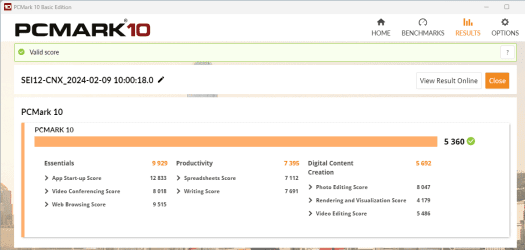 Beelink SEi12 i7-12650H PCMark 10 Beelink SEi12 i7-12650H PCMark 10