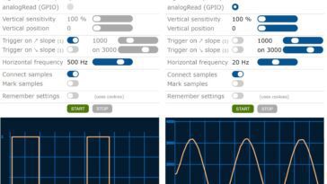 Esp32_oscilloscope Le micrologiciel Arduino transforme votre carte ESP32 en un oscilloscope Web