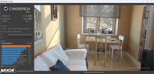 Ordinateur AMD Ryzen 9 7940HS - Cinebench R23