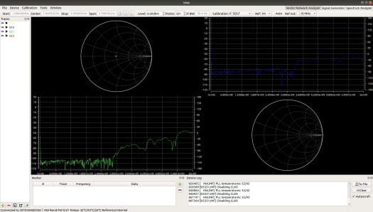 Capture d'écran de l'interface graphique LibreVNA