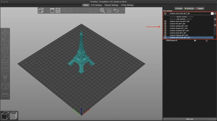 Couche de réglage PrusaSlicer Couche de réglage PrusaSlicer