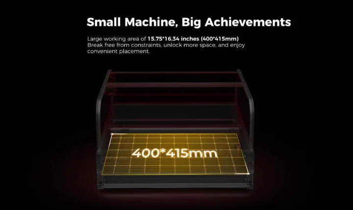 Zone de travail du Creality Falcon2 Pro