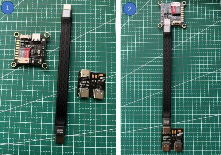 Carte Tinyvision et séparateur USBTTL Carte Tinyvision et séparateur USBTTL