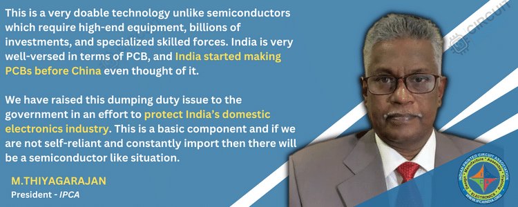 Comment la nouvelle taxe antidumping (ADD) va-t-elle impacter la fabrication de PCB en Inde 6 Thiyagarajan, Président, Indian Printed Circuit Association (IPCA)
