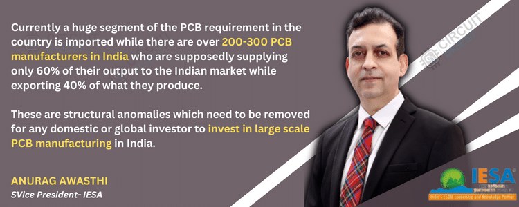 Comment la nouvelle taxe antidumping (ADD) va-t-elle impacter la fabrication de PCB en Inde 5 Anurag Awasthi, Vice-président, India Electronics and Semiconductors Association (IESA)