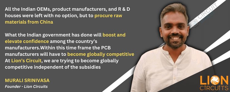 Comment la nouvelle taxe antidumping (ADD) va-t-elle impacter la fabrication de PCB en Inde 3 Murali Srinivasa, Fondateur, Lion Circuit