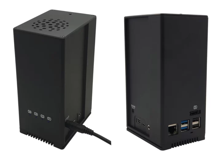 Boîtier métallique pour Raspberry Pi 5 NAS