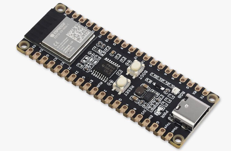 6,99 $ La carte ESP32-C6-Pico de Waveshare ressemble à la carte Raspberry Pi Pico 1 Waveshare ESP32 C6 Pico Devlopment Board
