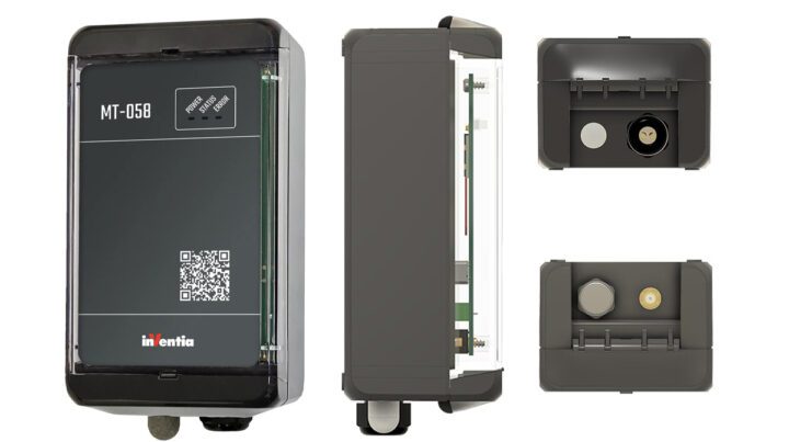 MT 058 – module de télémétrie alimenté par batterie Le module de télémétrie cellulaire IoT Inventia MT-058 comprend LTE-M/NB-IoT, GNSS, IP68 et une autonomie de batterie de 5 ans pour la mesure et la surveillance de l'eau.