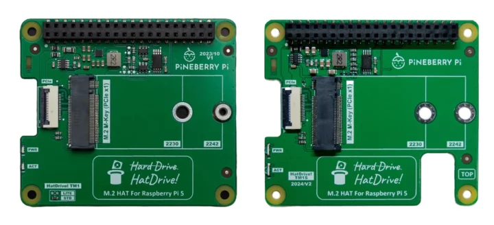 PineBerry Pi HatDrive TM1 2023 contre TM1S 2024 PineBerry Pi HatDrive TM1 2023 contre TM1S 2024