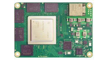 Le SoM Toradex Aquila AM69 est doté d'un SoC AI Cortex-A72 octa-core TI AM69A et d'un connecteur carte à carte robuste à 400 broches.