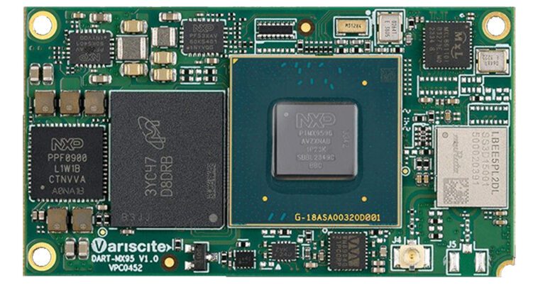 Variscite DART-MX95 SoM - Edge Computing avec deux capacités GbE, 10GbE, Wi-Fi 6 et AI/ML 1 Variscite DART-MX95 SoM - Edge Computing avec deux capacités GbE, 10GbE, Wi-Fi 6 et AI/ML
